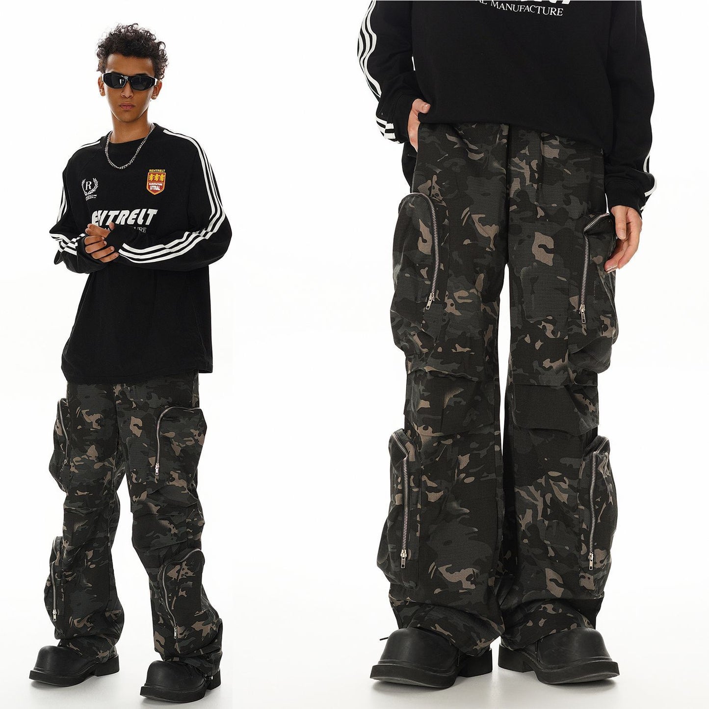 Camouflage workwear trousers