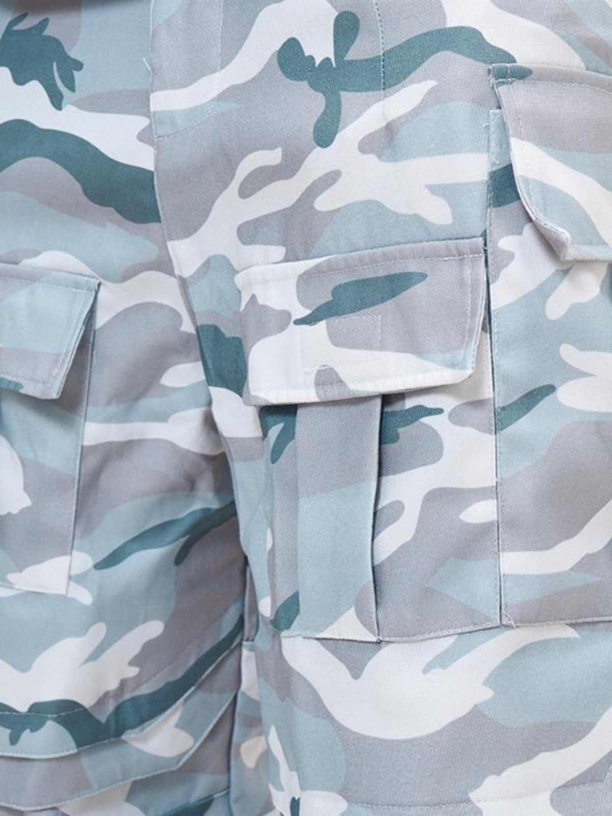 Camouflage workwear white trousers